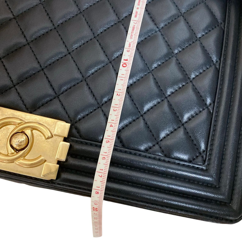 New Medium Boy Lambskin Black GHW