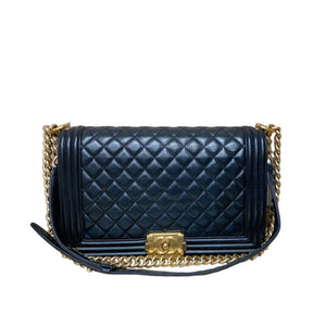 New Medium Boy Lambskin Black GHW