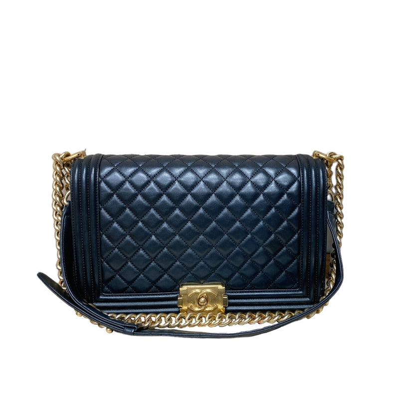 New Medium Boy Lambskin Black GHW