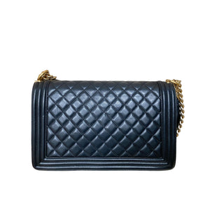 New Medium Boy Lambskin Black GHW