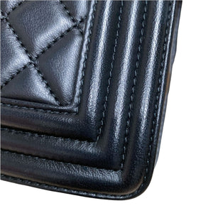 New Medium Boy Lambskin Black GHW