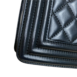 New Medium Boy Lambskin Black GHW