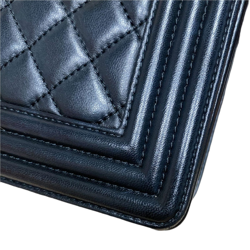 New Medium Boy Lambskin Black GHW