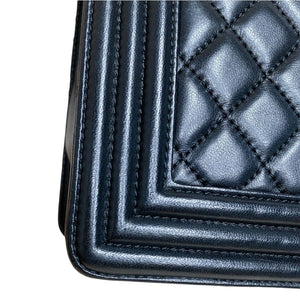 New Medium Boy Lambskin Black GHW