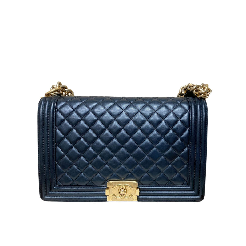 New Medium Boy Lambskin Black GHW