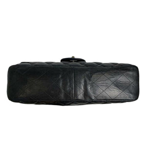 Jumbo Classic Single Flap Quilted Lambskin Black SHW