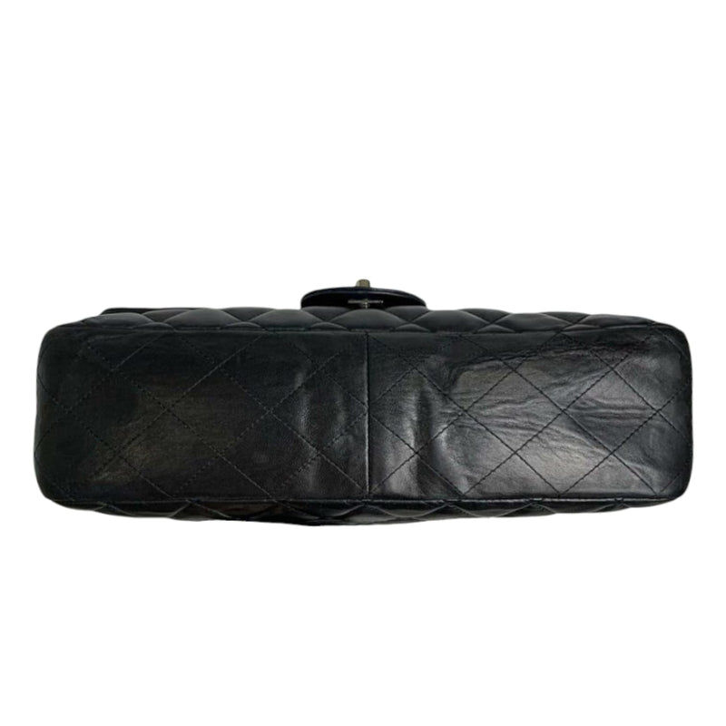 Jumbo Classic Single Flap Quilted Lambskin Black SHW