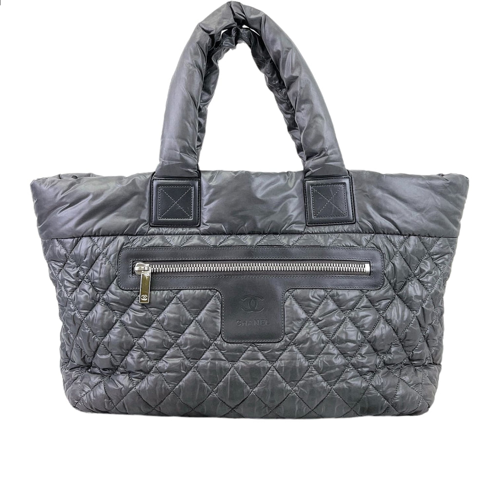 Large Cocoon Coco Quilted Nylon Grey SHW
