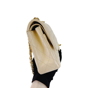 Classic Flap Medium Caviar Beige GHW