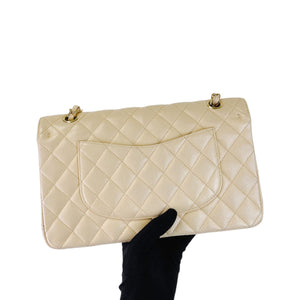 Classic Flap Medium Caviar Beige GHW