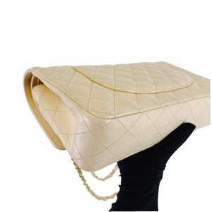 Classic Flap Medium Caviar Beige GHW