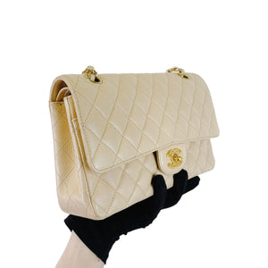 Classic Flap Medium Caviar Beige GHW