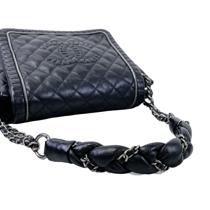 CC Diamond Quilted Flap Black SHW