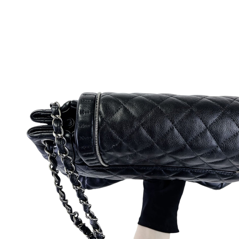 CC Diamond Quilted Flap Black SHW
