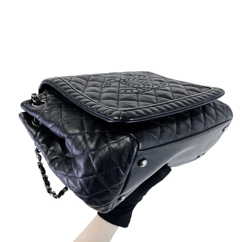 CC Diamond Quilted Flap Black SHW