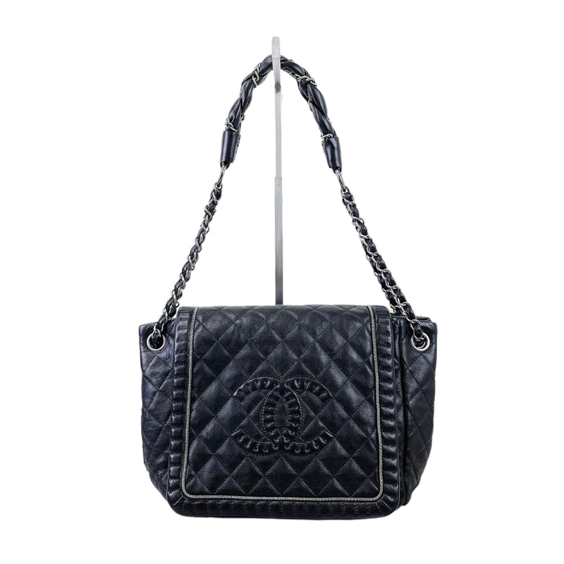 CC Diamond Quilted Flap Black SHW