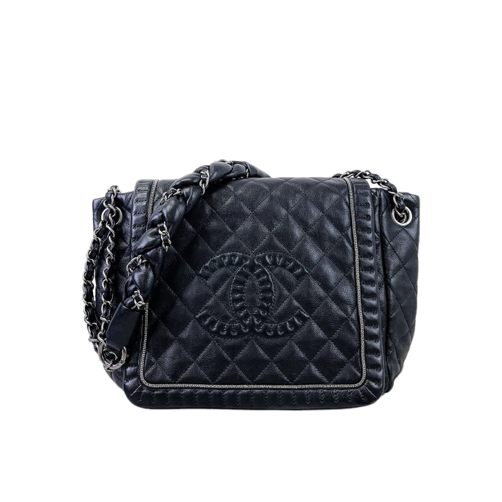 CC Diamond Quilted Flap Black SHW