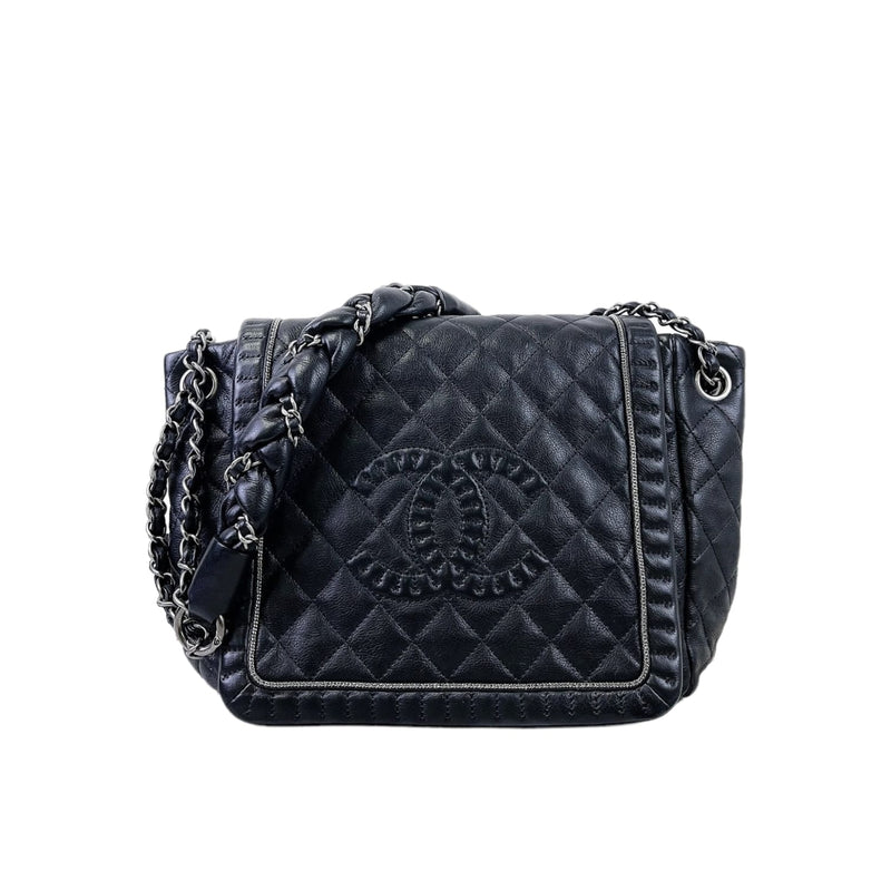 CC Diamond Quilted Flap Black SHW