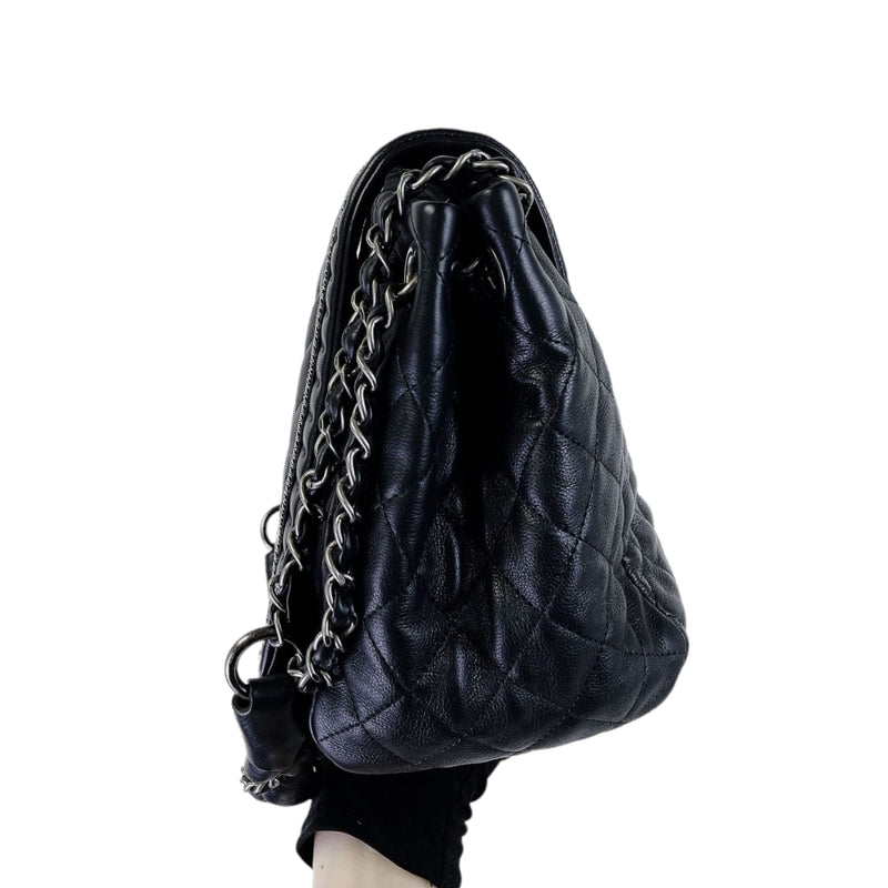 CC Diamond Quilted Flap Black SHW