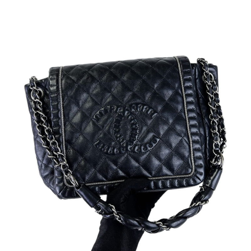 CC Diamond Quilted Flap Black SHW