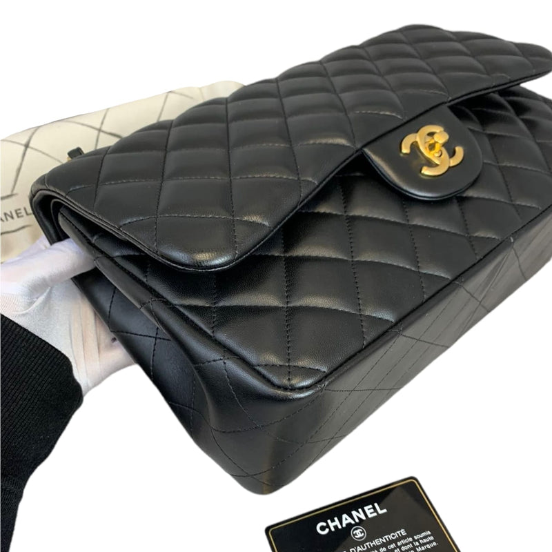 Classic Double Flap Jumbo Lambskin Black GHW
