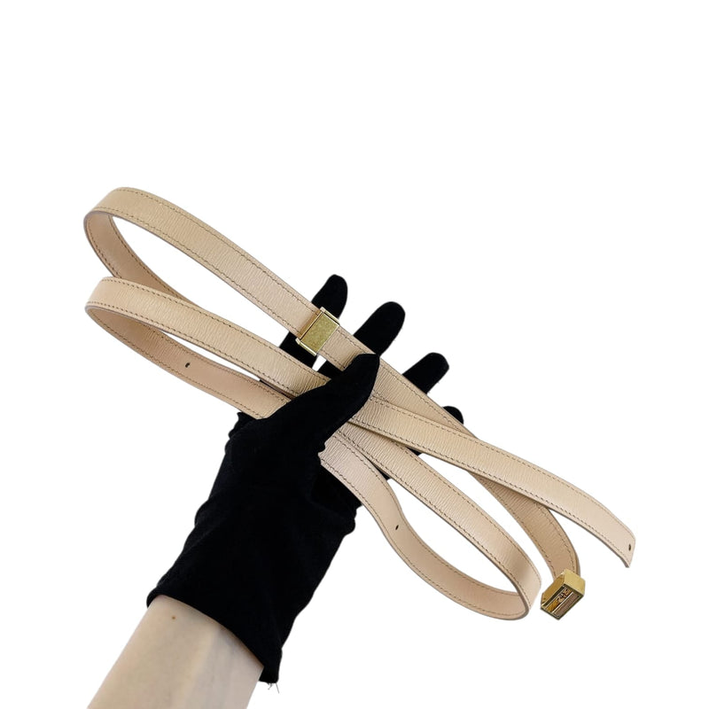 Medium Classic Box Calfskin Liégé Beige GHW
