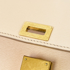 Medium Classic Box Calfskin Liégé Beige GHW
