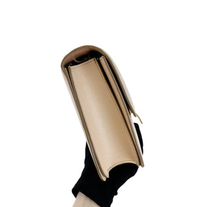 Medium Classic Box Calfskin Liégé Beige GHW