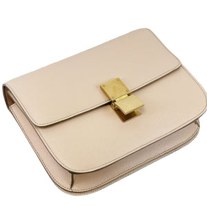 Medium Classic Box Calfskin Liégé Beige GHW