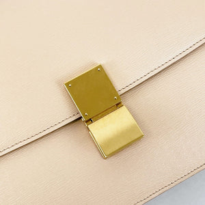 Medium Classic Box Calfskin Liégé Beige GHW