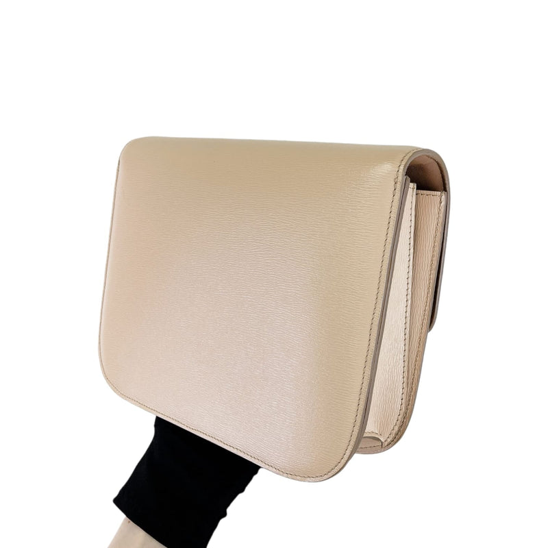 Medium Classic Box Calfskin Liégé Beige GHW