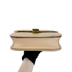 Medium Classic Box Calfskin Liégé Beige GHW