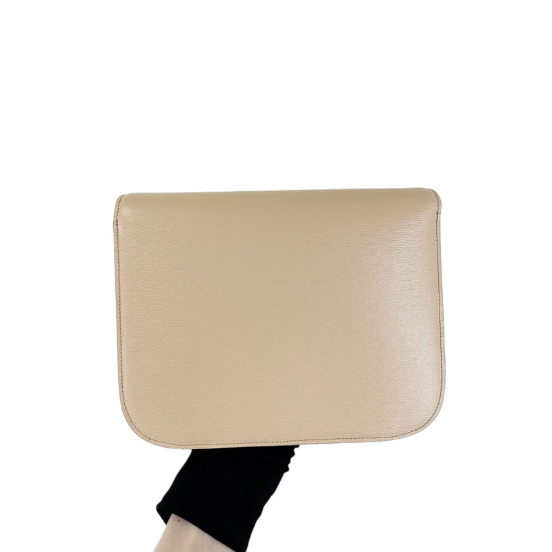 Medium Classic Box Calfskin Liégé Beige GHW