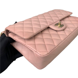 Medium Classic Double Flap Lambskin Light Pink GHW