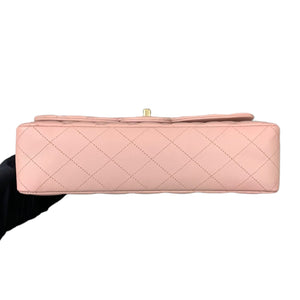 Medium Classic Double Flap Lambskin Light Pink GHW