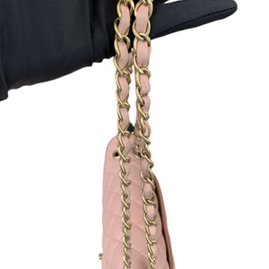 Medium Classic Double Flap Lambskin Light Pink GHW