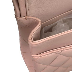 Medium Classic Double Flap Lambskin Light Pink GHW