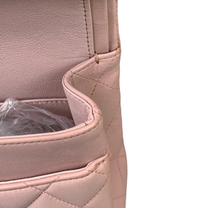 Medium Classic Double Flap Lambskin Light Pink GHW