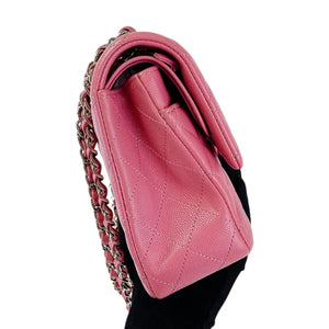 Medium Classic Double Flap Caviar Pink GHW