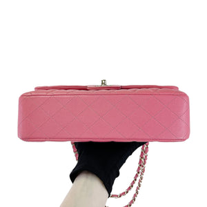 Medium Classic Double Flap Caviar Pink GHW