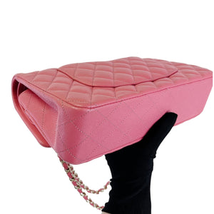 Medium Classic Double Flap Caviar Pink GHW