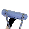 Small Classic Double Flap Lambskin Blue SHW