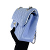 Small Classic Double Flap Lambskin Blue SHW