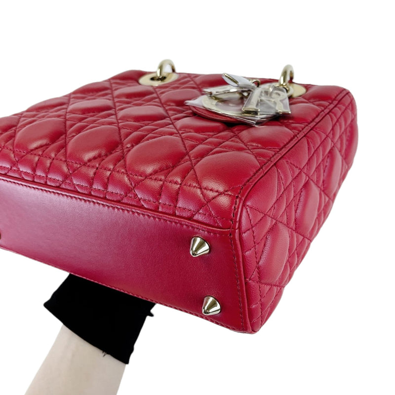 Small My Lady Dior Lambskin Red GHW