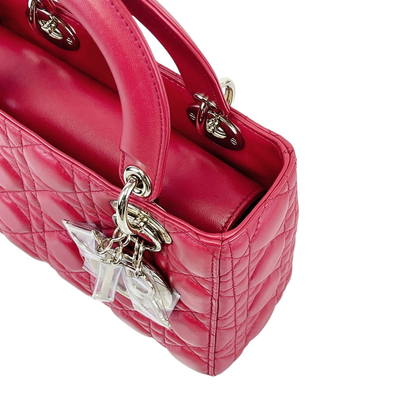 Small My Lady Dior Lambskin Red GHW