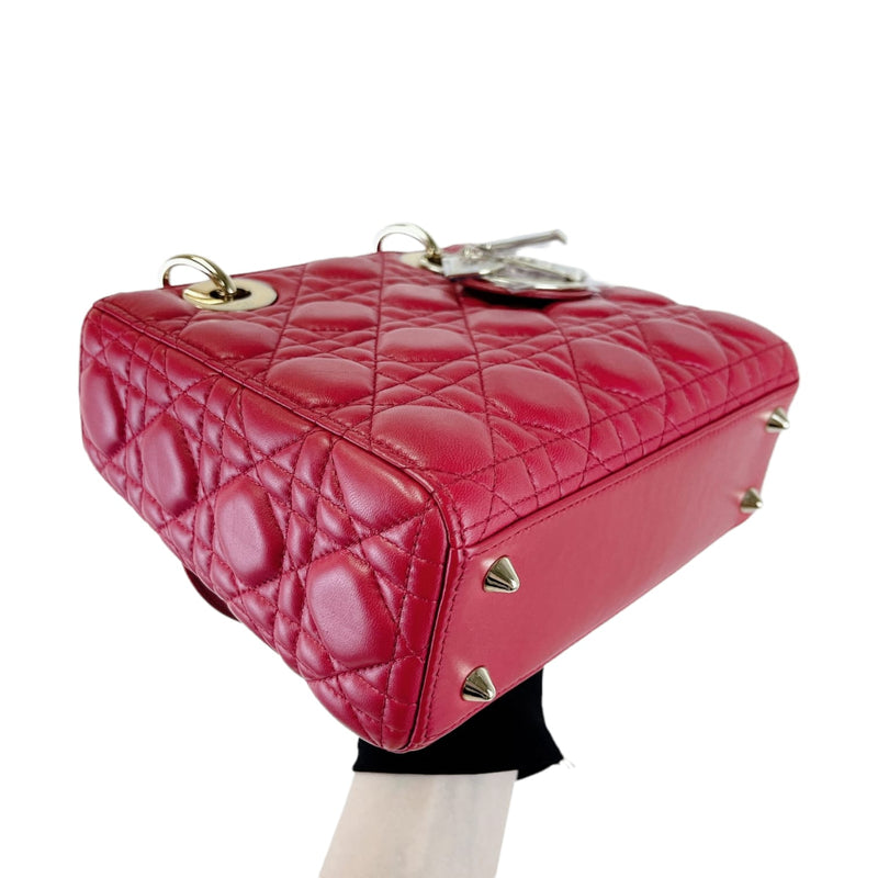 Small My Lady Dior Lambskin Red GHW