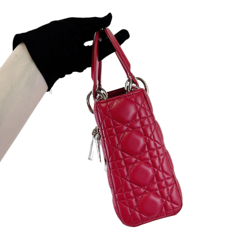 Small My Lady Dior Lambskin Red GHW