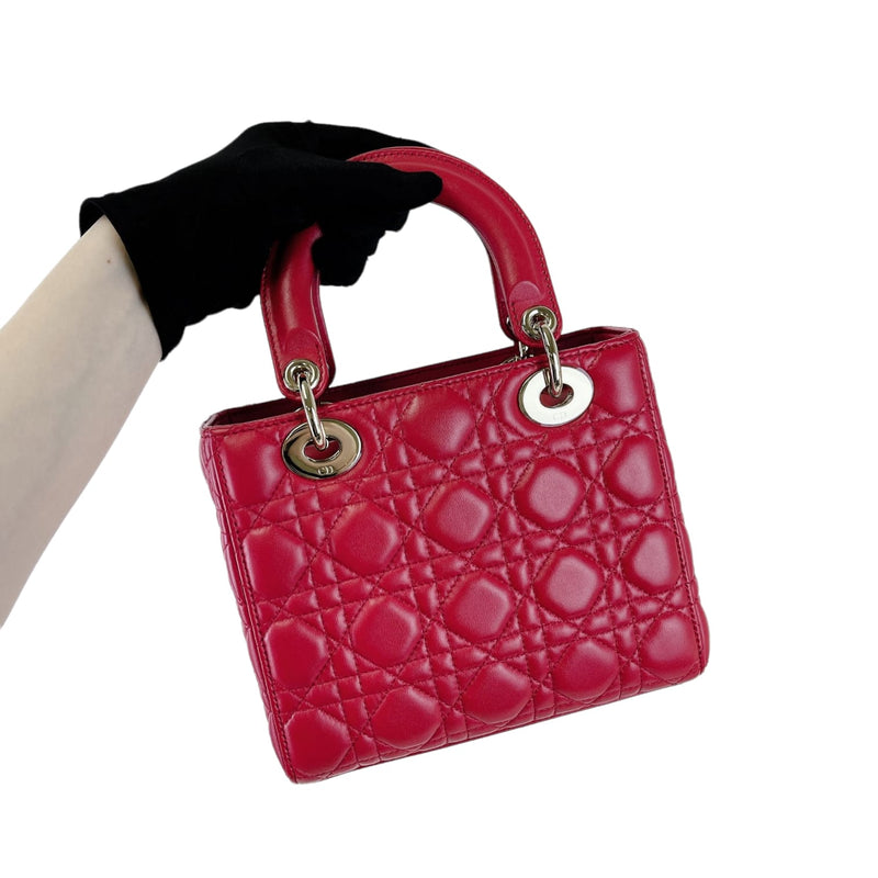 Small My Lady Dior Lambskin Red GHW