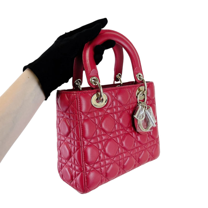 Small My Lady Dior Lambskin Red GHW