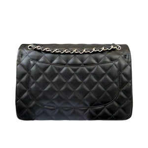 Jumbo Classic Double Flap Lambskin Black SHW